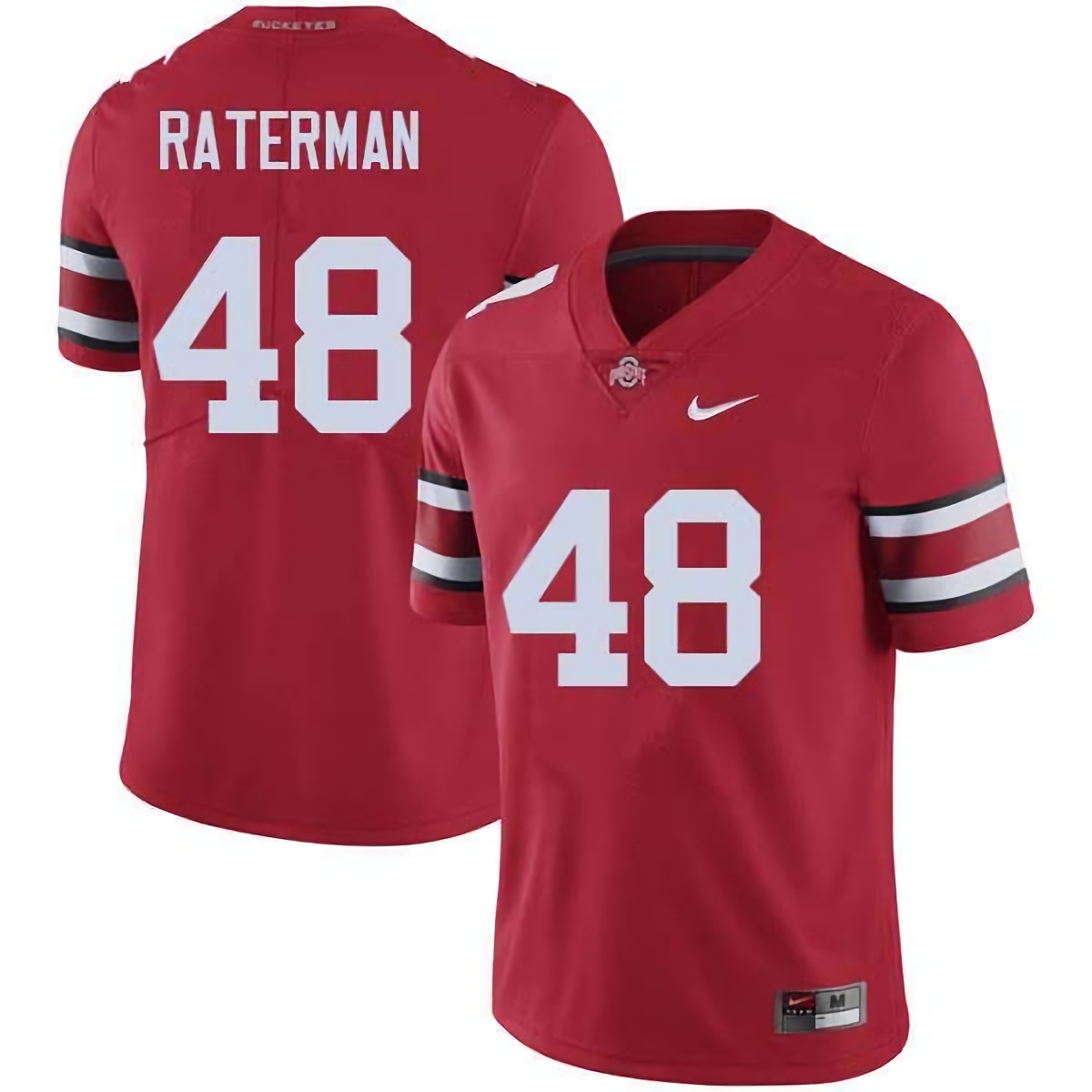 Clay Raterman Ohio State Buckeyes Men's NCAA #48 Nike Red College Stitched Football Jersey GTE5456BC